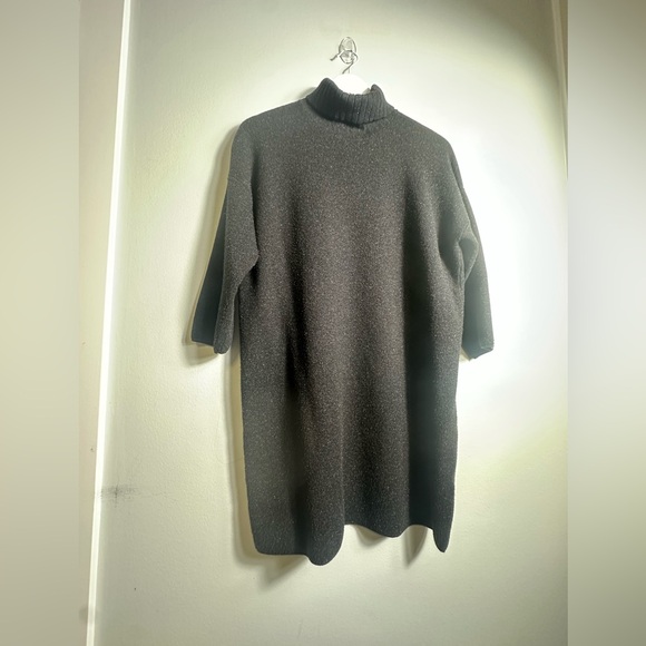 Pomander Place Vivianne Black  Sweater Turtleneck Dress Size Medium - Picture 12 of 17